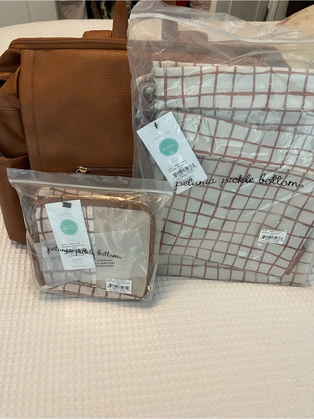 Petunia Pickle Bottom Diaper Bag + NEW Inter-Mix Pixel Pro Pack & Wet Bags